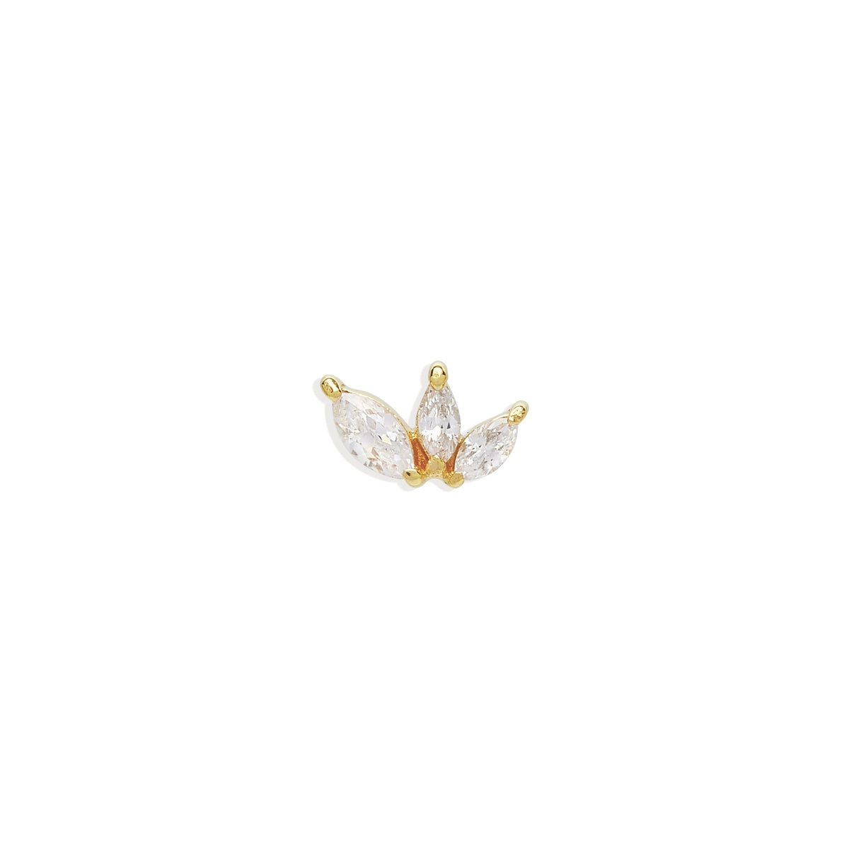 0.05 TCW Lotus Petal Diamond Stud Earrings