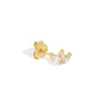 Load image into Gallery viewer, 0.05 TCW Lotus Petal Diamond Stud Earrings
