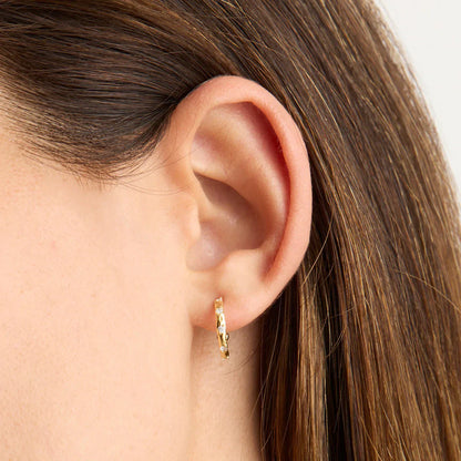 Elegant 0.10 TCW Lab Grown Diamond C-Shaped Hoops 3