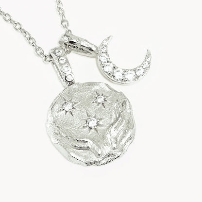 0.10 TCW Round Lab Grown Diamond Celestial Pendant Necklace 3