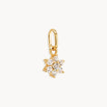 Load image into Gallery viewer, 0.05 TCW Lab Grown Diamond Floral Pendant in Gold
