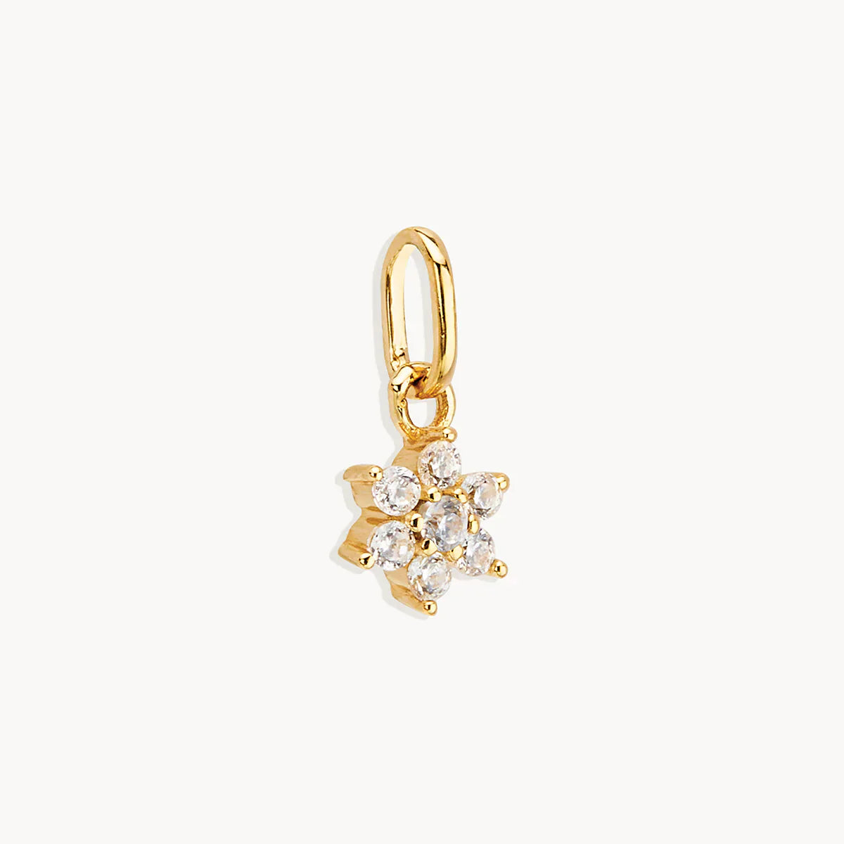 0.05 TCW Lab Grown Diamond Floral Pendant in Gold