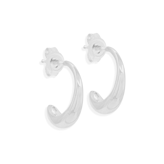 Bold C Shaped Large Hoop Earrings