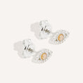 Load image into Gallery viewer, 0.10 TCW Round Opal Lab Made Diamond Eye-Shaped Stud Earrings
