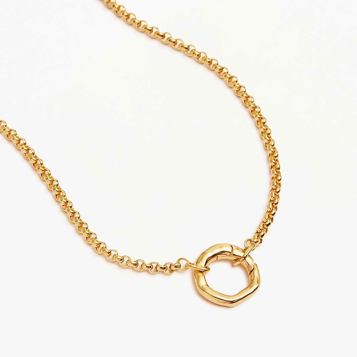 Golden Horizon Linked Circle Necklace 1