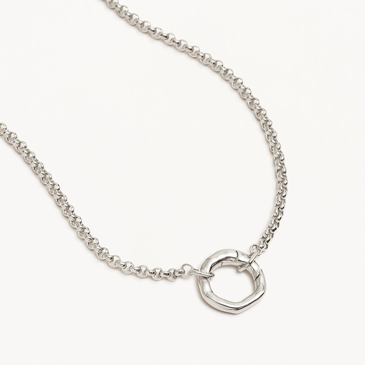 Golden Horizon Linked Circle Necklace