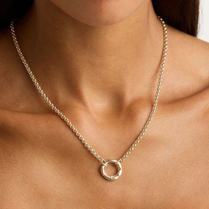 Golden Horizon Linked Circle Necklace 2