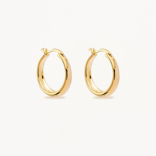 Golden Radiance Large Hoop Earrings