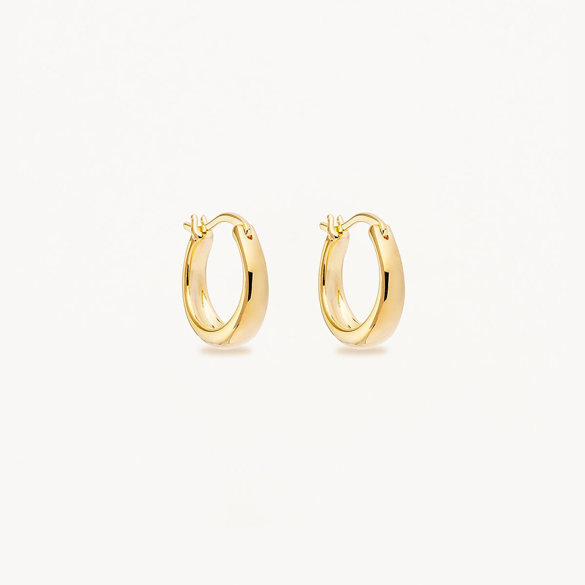 Golden Elegance: Petite Round Hoop Earrings 1