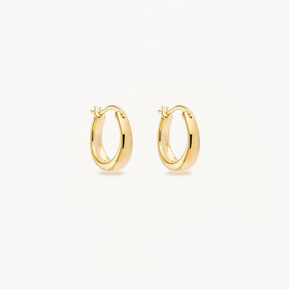 Golden Elegance: Petite Round Hoop Earrings 1