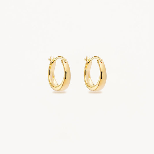 Golden Elegance: Petite Round Hoop Earrings