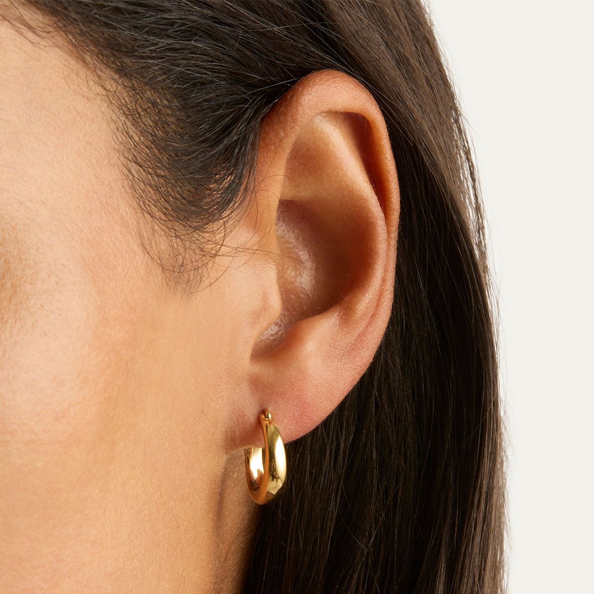 Golden Elegance: Petite Round Hoop Earrings 4