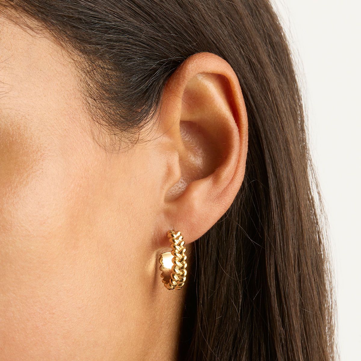 Bubble Shaped Intertwined Hoops Large Earring 4