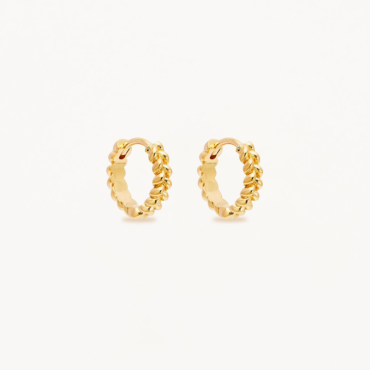 Golden Braided Hoop Earrings 1