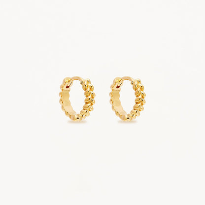 Golden Braided Hoop Earrings 1