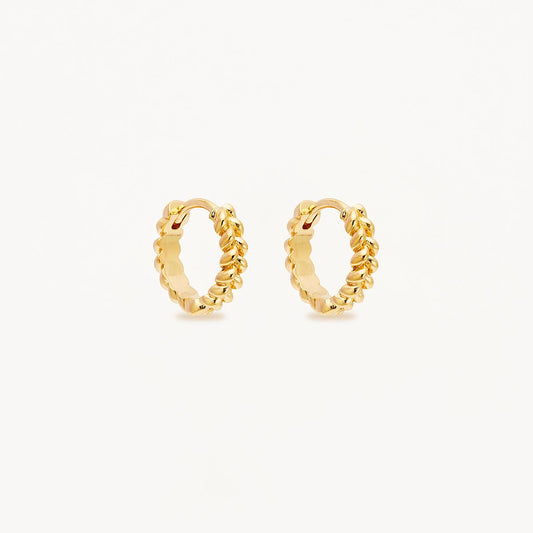 Golden Braided Hoop Earrings