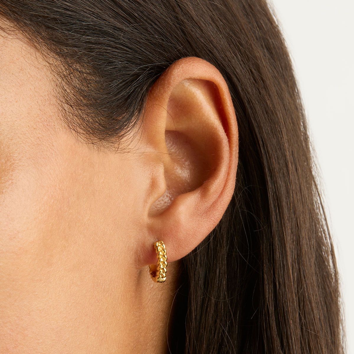 Golden Braided Hoop Earrings