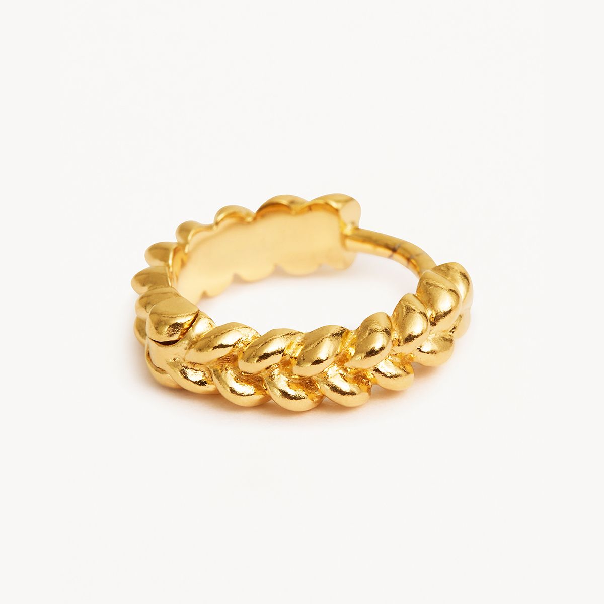 Golden Braided Hoop Earrings 6