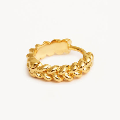 Golden Braided Hoop Earrings 6
