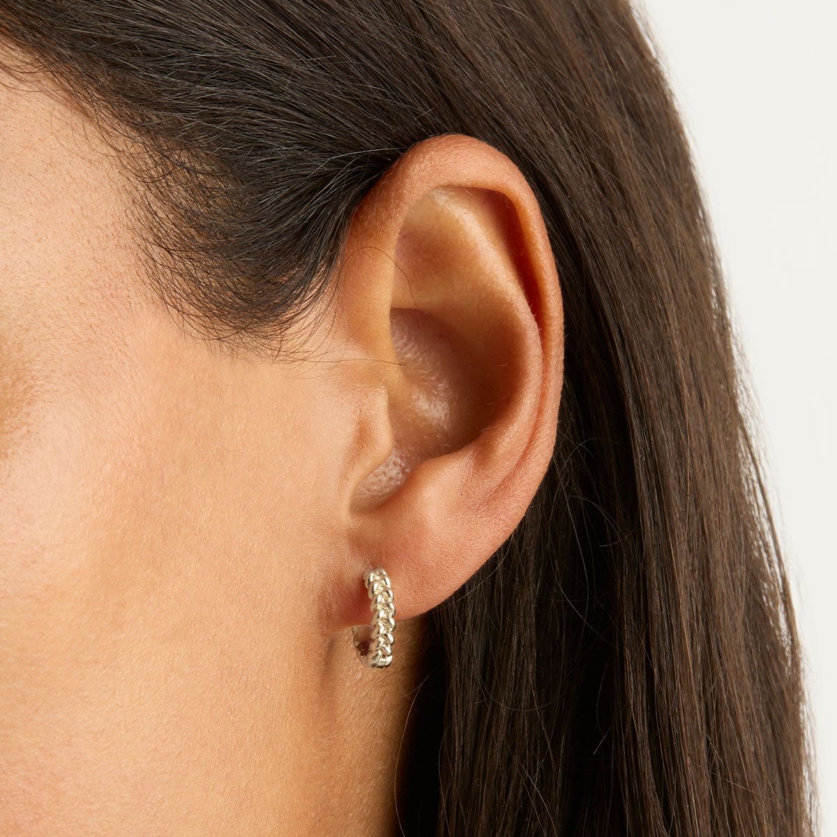 Golden Braided Hoop Earrings 2