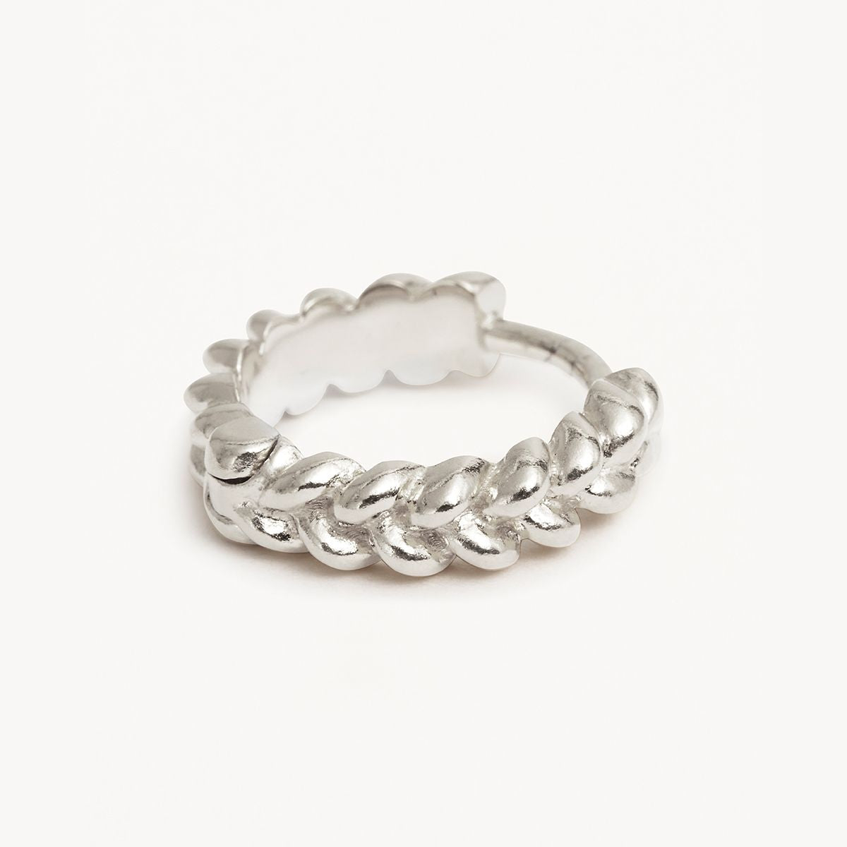 Golden Braided Hoop Earrings 5