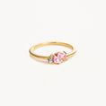 Load image into Gallery viewer, Elegant 0.50 CT Pink Ruby Lab Made Diamond and Multi-Diamond Ring
