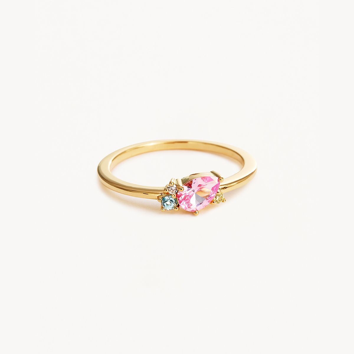 Elegant 0.50 CT Pink Ruby Lab Made Diamond and Multi-Diamond Ring