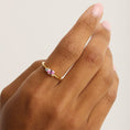 Load image into Gallery viewer, Elegant 0.50 CT Pink Ruby Lab Made Diamond and Multi-Diamond Ring
