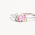 Load image into Gallery viewer, Elegant 0.50 CT Pink Ruby Lab Made Diamond and Multi-Diamond Ring
