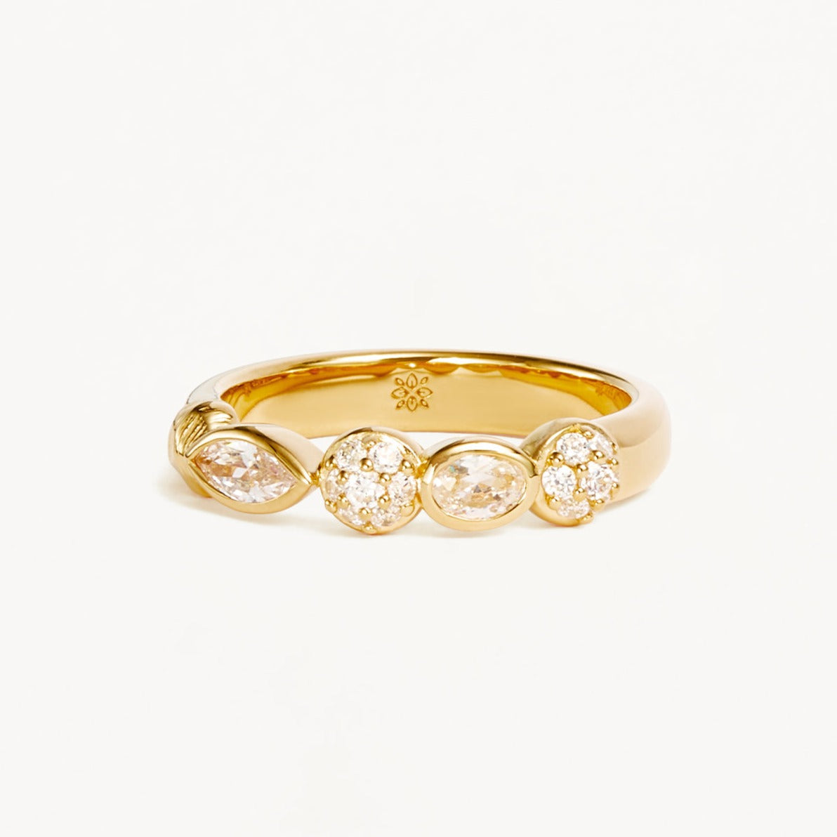 0.50 TCW Oval & Marquise Half Eternity Multi Stone Lab Grown Wedding Band 1