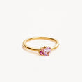 Load image into Gallery viewer, 0.50 CT Oval Pink Amethyst & Gemstone Trio Engagement Ring 1
