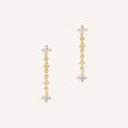 Load image into Gallery viewer, Ethereal Elegance: 0.10 TCW Round Lab Grown Diamond Chain Dangle Earrings
