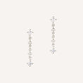 Load image into Gallery viewer, Ethereal Elegance: 0.10 TCW Round Lab Grown Diamond Chain Dangle Earrings
