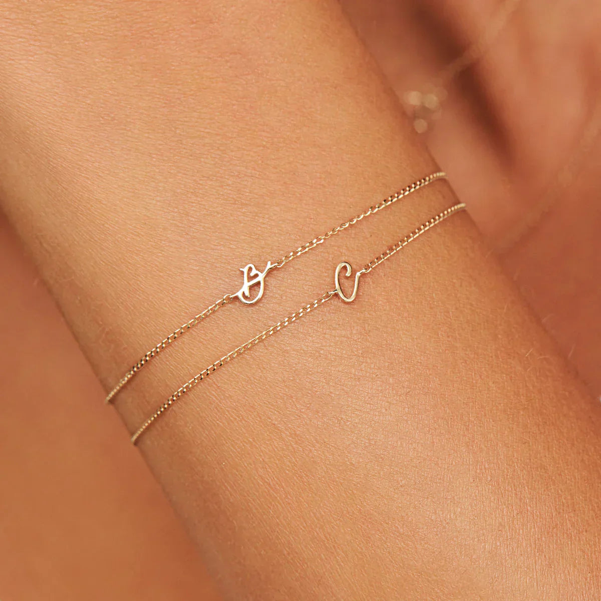 Light Love Letter Initial Bracelet