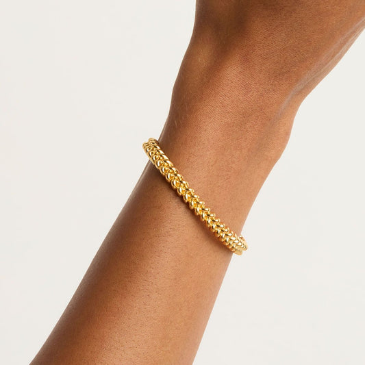 Elegant Gold-Twist Cuff Bracelet