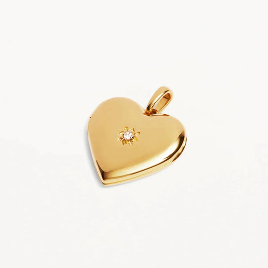 Radiant 0.02 TCW Lab Grown Diamond Heart Pendant Locket