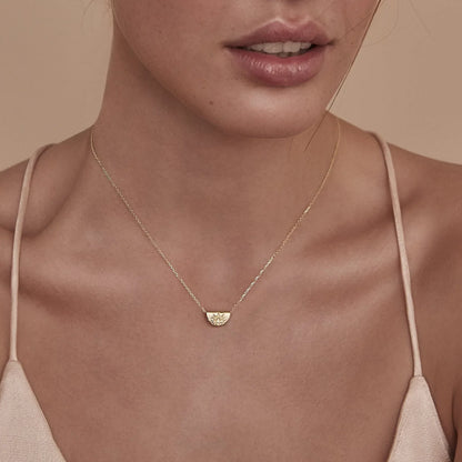 Elegant Gold Lotus Pendant Necklace 3
