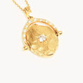 Load image into Gallery viewer, 0.10 TCW Round Lab Diamond North Star Spinner Pendant Necklace
