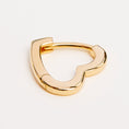 Load image into Gallery viewer, Elegant Heart-Shaped Gold Hoop Earring
