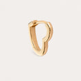 Load image into Gallery viewer, Elegant Heart-Shaped Gold Hoop Earring
