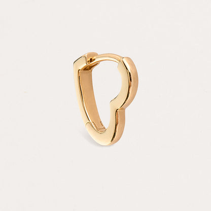 Elegant Heart-Shaped Gold Hoop Earring 1