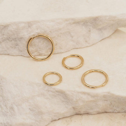 Radiant Gold Hoops: Timeless Elegance Earring Collection 1