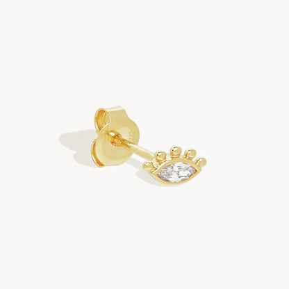 Radiant 0.10 TCW Marquise Lab-Grown Diamond Evil Eye Stud Earrings 5
