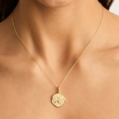 Golden Botanical 0.05 Carat Round Lab Grown Diamond Necklace 24