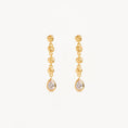 Load image into Gallery viewer, 0.10 TCW Pear Lab Grown Diamond Drop Chain Earrings
