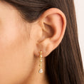 Load image into Gallery viewer, 0.10 TCW Pear Lab Grown Diamond Drop Chain Earrings
