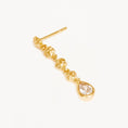 Load image into Gallery viewer, 0.10 TCW Pear Lab Grown Diamond Drop Chain Earrings
