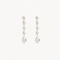 Load image into Gallery viewer, 0.10 TCW Pear Lab Grown Diamond Drop Chain Earrings
