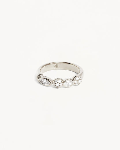 0.50 TCW Oval & Marquise Half Eternity Multi Stone Lab Grown Wedding Band 7
