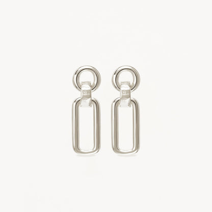 Golden Geometric Bar Drop Earrings 5